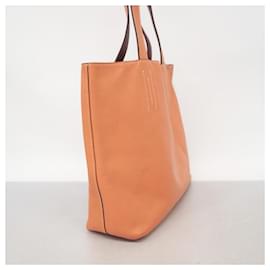 Hermès-Bolsa Tote Hermes Double Sens 28 T Stamp-Vermelho,Coral