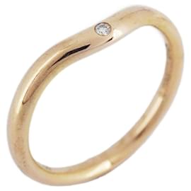 Tiffany & Co-Tiffany Pink Gold Diamond Band Ring-Golden