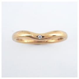 Tiffany & Co-Tiffany Pink Gold Diamond Band Ring-Golden