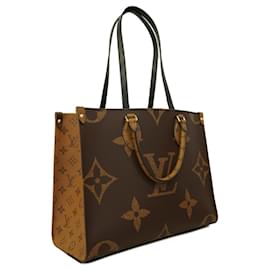 Louis Vuitton-Louis Vuitton Monogram Giant Reverse On the Go MM Handtasche-Braun