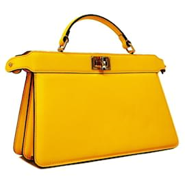 Fendi-Fendi Peekaboo I See You Handbag-Yellow