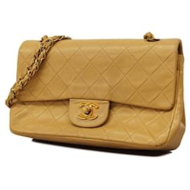 Chanel-Beige Lammleder Schultertasche von Chanel-Beige