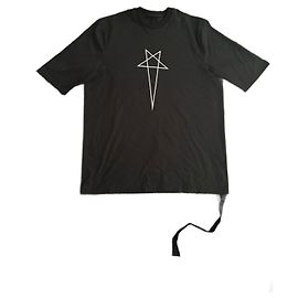 Camiseta negra Pentagram de Rick Owens. Negro