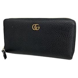 Gucci-Gucci Long Wallet GG Marmont-Black