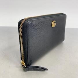 Gucci-Portefeuille Long Gucci GG Marmont-Noir