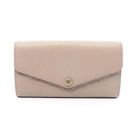 Louis Vuitton-Louis Vuitton Portemonnaie Sarah Monogram Empreinte Bi-fold Lang-Beige