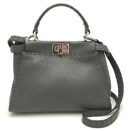 Borsa Fendi Peekaboo 8BN244 Marrone