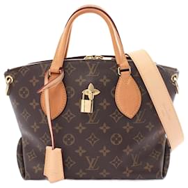 Louis Vuitton-Louis Vuitton Flower Zipped Tote PM Monogram Bag-Brown