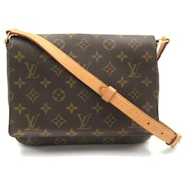 Louis Vuitton-Bolsa de ombro longa Musette Tango Louis Vuitton-Marrom,Monograma