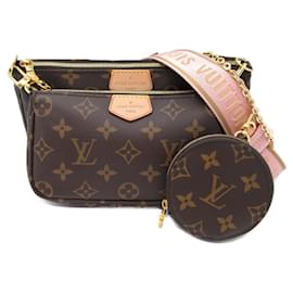 Louis Vuitton-Sac à épaule Multi Pochette Accessoires Louis Vuitton-Marron,Monogramme