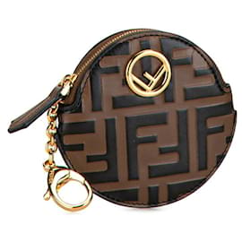 Fendi-Fendi Zucca Coin Case-Brown,Black