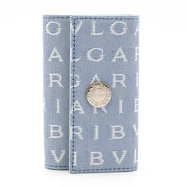 Bulgari-Bvlgari Lettare Logomania 6-Key Case-Light blue