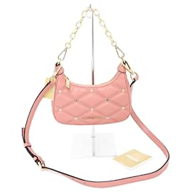 Michael Kors-Michael Kors Cola Extra Small Quilted Shoulder Bag-Pink