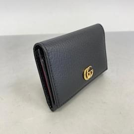 Gucci-Gucci Black Leather Business Card Case-Black