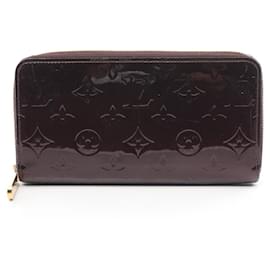 Louis Vuitton-Carteira longa de couro roxa Louis Vuitton-Roxo