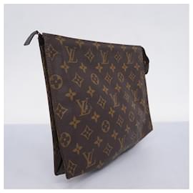 Louis Vuitton-Clutch Bag Poche Toilette 26 Monogramm Louis Vuitton-Braun