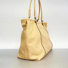 Gucci-Sac fourre-tout en cuir beige Gucci-Beige