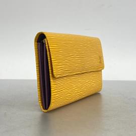 Louis Vuitton-Portefeuille Long Epi Pochette Porto Monnaie Crédit M63579 Louis Vuitton-Jaune