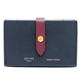 Céline-Celine Accordion Card Case-Red,Navy blue