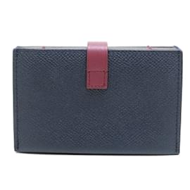 Céline-Celine Accordion Card Case-Red,Navy blue