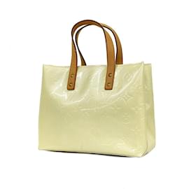 Louis Vuitton-Sac à main Louis Vuitton Vernis Reed PM M91336 Perle-Blanc