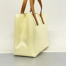 Louis Vuitton-Bolsa Louis Vuitton Vernis Reed PM M91336 Pérola-Branco