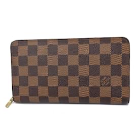 Louis Vuitton-Louis Vuitton Langer Geldbeutel in Ebenholz-Damier ebene