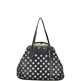 Jimmy Choo-Jimmy Choo Star Handbag Tote Bag-Black,White