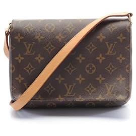 Louis Vuitton-Sac à épaule Musette Tango Louis Vuitton-Marron,Monogramme