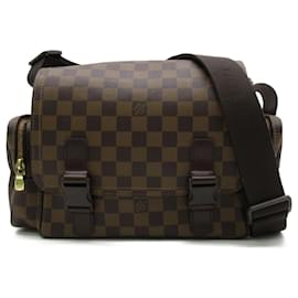 Louis Vuitton-Sac à épaule Reporter Melville Louis Vuitton-Marron,Damier ebène