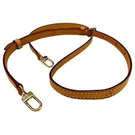 Louis Vuitton-Louis Vuitton Brown Leather Shoulder Strap-Brown