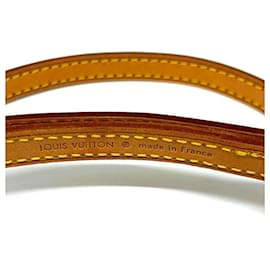 Louis Vuitton-Louis Vuitton Brown Leather Shoulder Strap-Brown