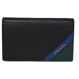 Prada-Prada Saffiano Black Card Case-Black