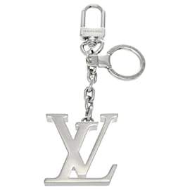 Louis Vuitton-Louis Vuitton Portecle Initial LV Keyring-Silvery