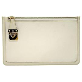 Louis Vuitton-Louis Vuitton Suhali Andean Pouch in Blanc-White