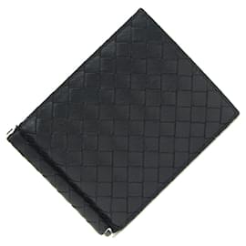 Bottega Veneta-Bottega Veneta Bi-fold Money Clip-Black,Eggshell