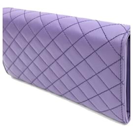 Dolce & Gabbana-Portefeuille long bi-fold en cuir violet Dolce & Gabbana-Violet