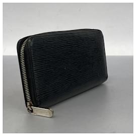 Louis Vuitton-Langer Geldbeutel Louis Vuitton Epi Zippy M61857 Noir-Schwarz