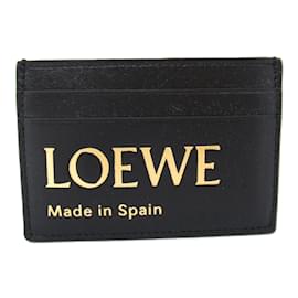 Loewe-Loewe schwarze Kalbsleder-Kartenetui-Schwarz