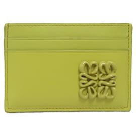 Loewe-Loewe Yellow Leather Business Card Case-Yellow