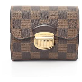 Louis Vuitton-Joy Damier Ébène Dreifach-Wallet von Louis Vuitton-Braun