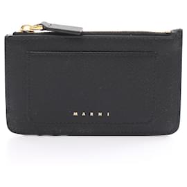 Marni-Marni Black Leather Coin Purse-Black