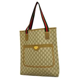 Gucci-Bolsa tote de couro marrom Gucci-Marrom