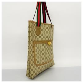 Gucci-Bolsa tote de couro marrom Gucci-Marrom