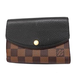 Louis Vuitton-Portefeuille Normandy Damier Louis Vuitton-Noir,Damier ebène