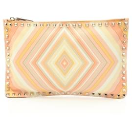 Valentino-Valentino Rockstud Clutch Bag-Multiple colors,Orange