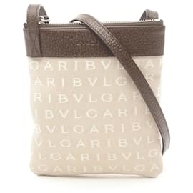 Bulgari-Bvlgari Mania Schultertasche-Braun,Beige