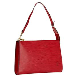 Louis Vuitton-Louis Vuitton Epi Pochette Accessory Pouch Handbag-Red