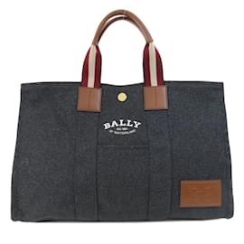 Bally-BALLY Black Canvas Tote Bag-Black