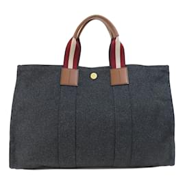 Bally-BALLY Black Canvas Tote Bag-Black